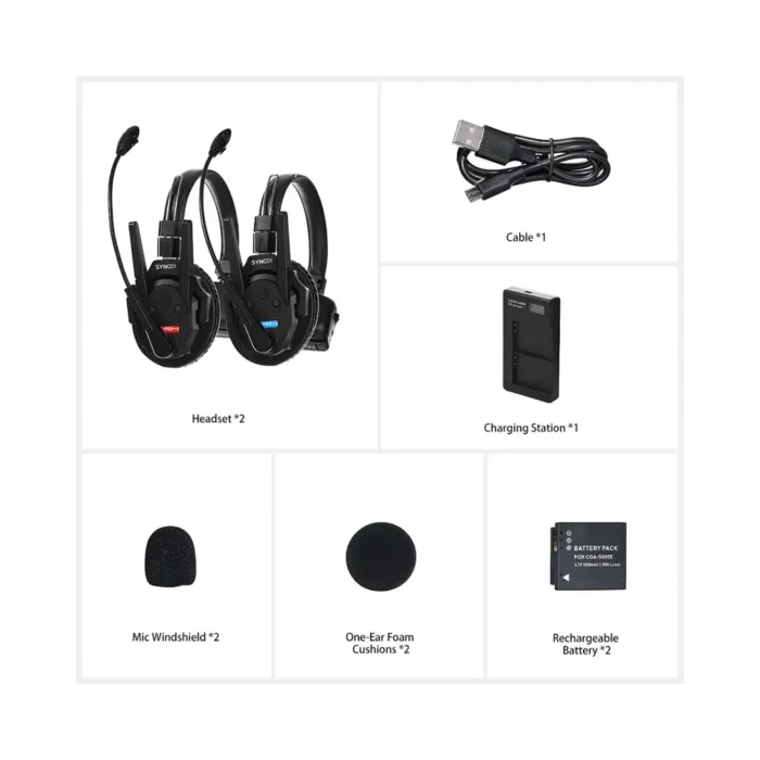 Synco Xtalk XPro2 2 Wireless Intercom System with Single-Ear Headset - Görsel 4