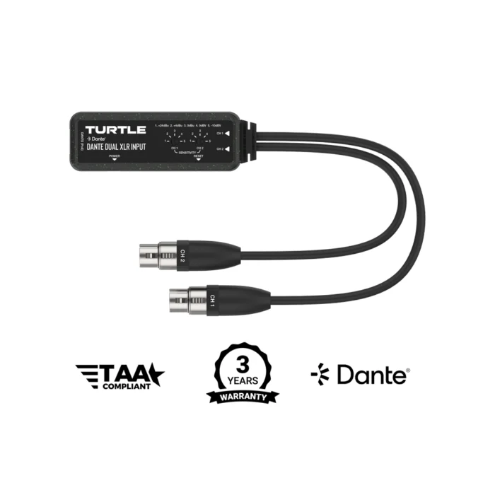 Turtle Dante Dual Channel Analog XLR to Dante Adapter - Görsel 2