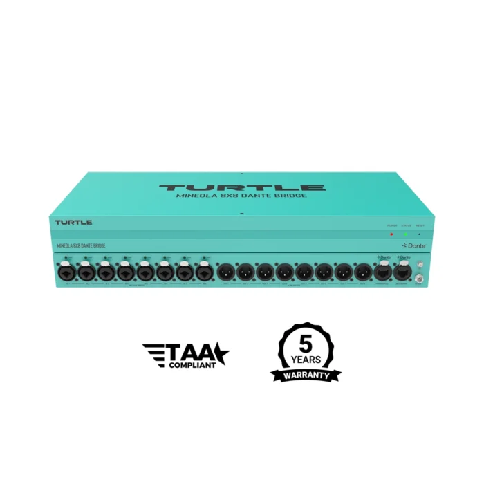 Turtle Mineola 8x8 Dante Audio Bridge - Görsel 2