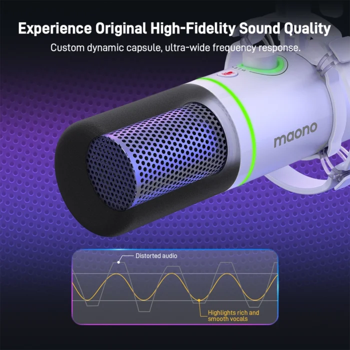 MAONO PD200X USB/XLR Dinamik Mikrofon (Beyaz) - Görsel 2