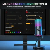 MAONO DM30RGB USB Oyun Mikrofonu (Siyah) - Görsel 5