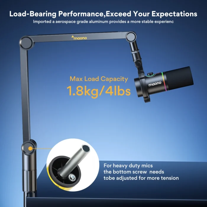 MAONO BA92 Mikrofon Süspansiyonlu Bom Kol Standı - Görsel 3