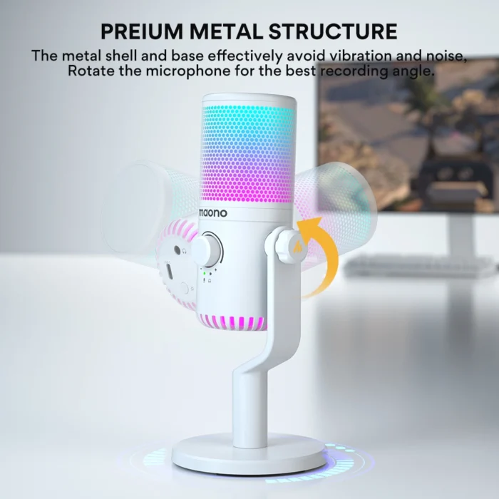 MAONO DM30RGB USB Oyun Mikrofonu (Beyaz) - Görsel 11