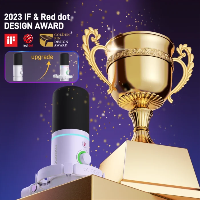 MAONO PD200X USB/XLR Dinamik Mikrofon (Beyaz) - Görsel 8