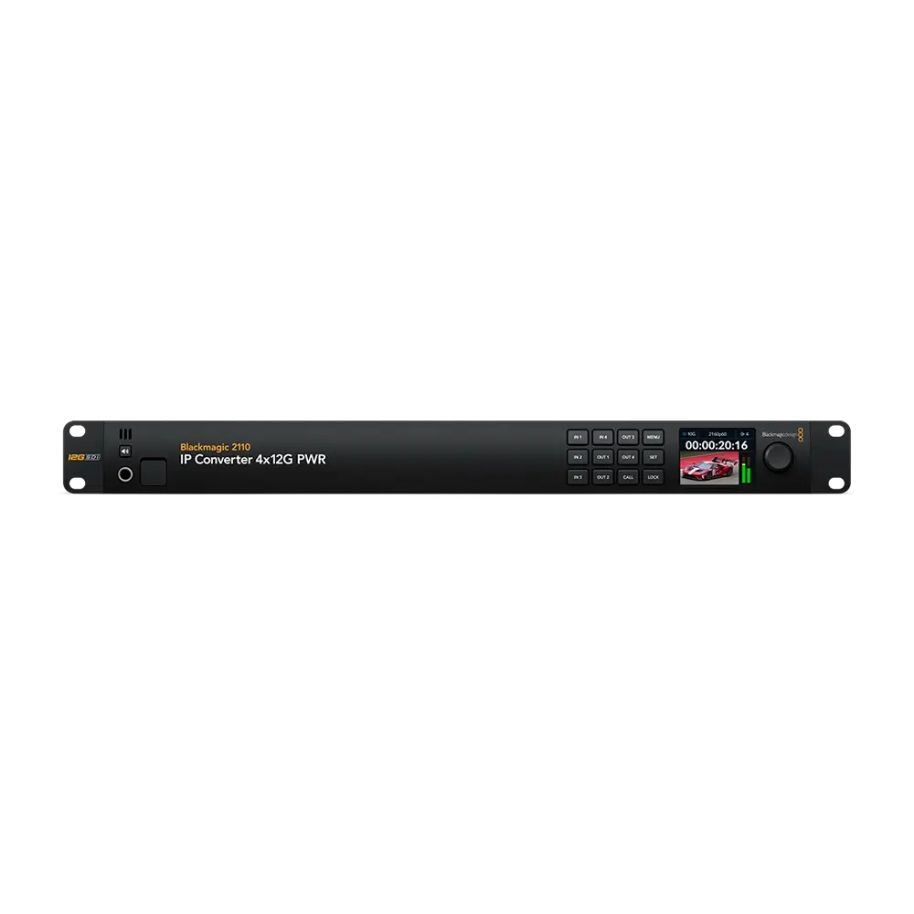 Blackmagic-2110-IP-Converter-4x12G-PWR-Front Blackmagic 2110 IP Converter 4x12G PWR - Görsel 1