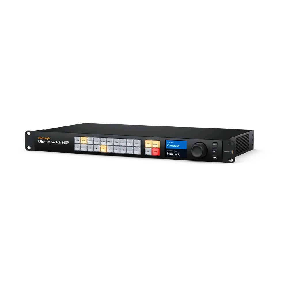 Blackmagic-Ethernet-Switch-360P-Angle Blackmagic Ethernet Switch 360P - Görsel 1