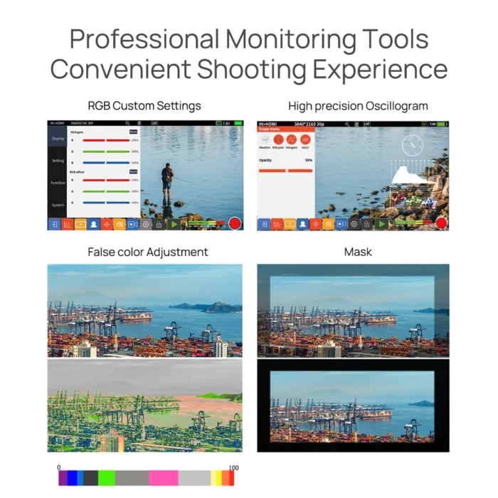 SHIMBOL Memory 7 Pro 7" Touchscreen 4K HDMI/3G-SDI Recording Monitor with 3D LUT Output - Görsel 11