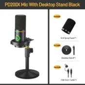 MAONO PD200X USB/XLR Dinamik Mikrofon (Siyah) - Görsel 6