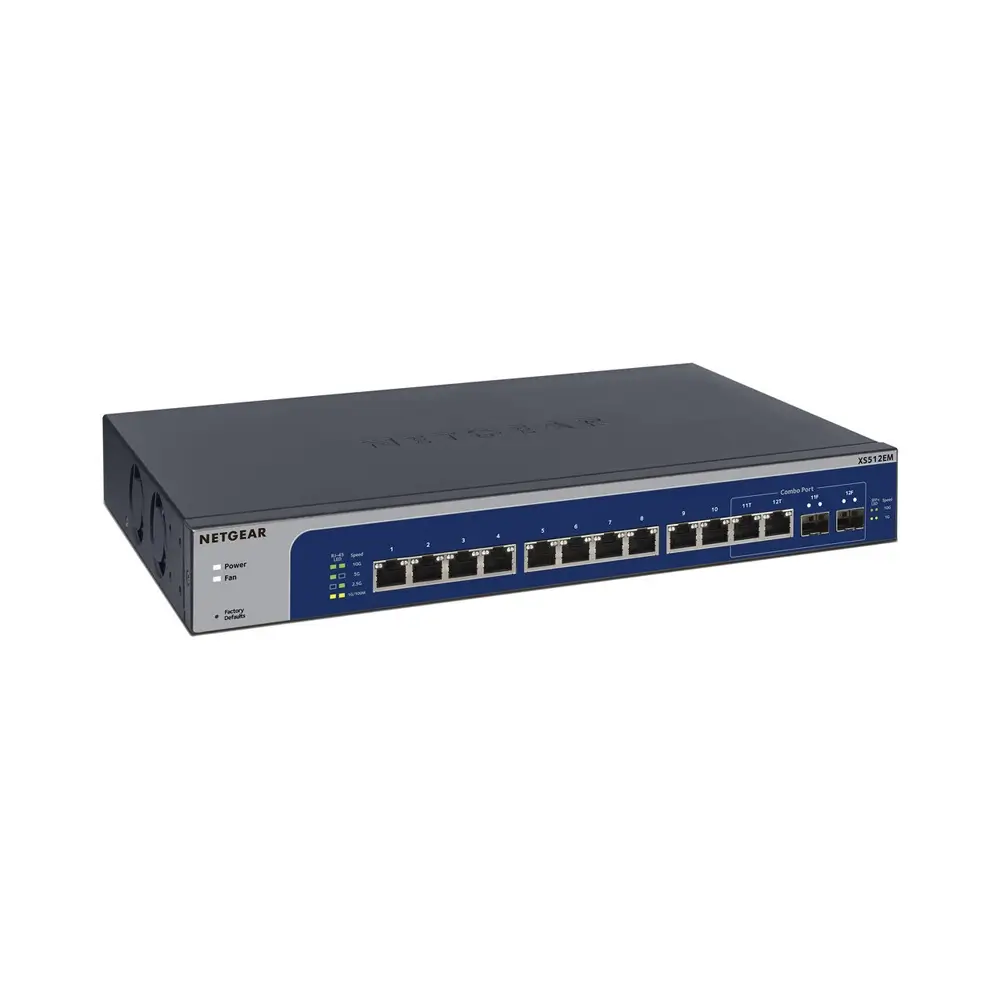 XS512EM-200EUS-1 NETGEAR XS512EMv2 - 12PT 10G/MULTI-GIG EASY Smart Switch - Görsel 1