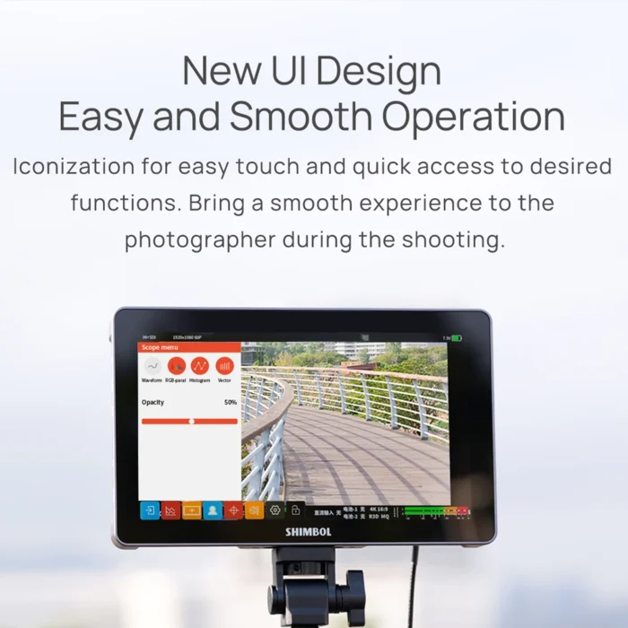 SHIMBOL M7 7" Touchscreen 4K HDMI/3G-SDI Video Monitor with 3D LUT Output - Görsel 9